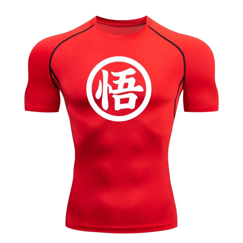 Workout Top Goku Dragon Ball Themed Colorful T-shirt  - LANDIBY