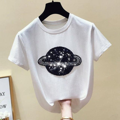 Cotton Casual Shining Saturn Top - Item - BAI-DAY