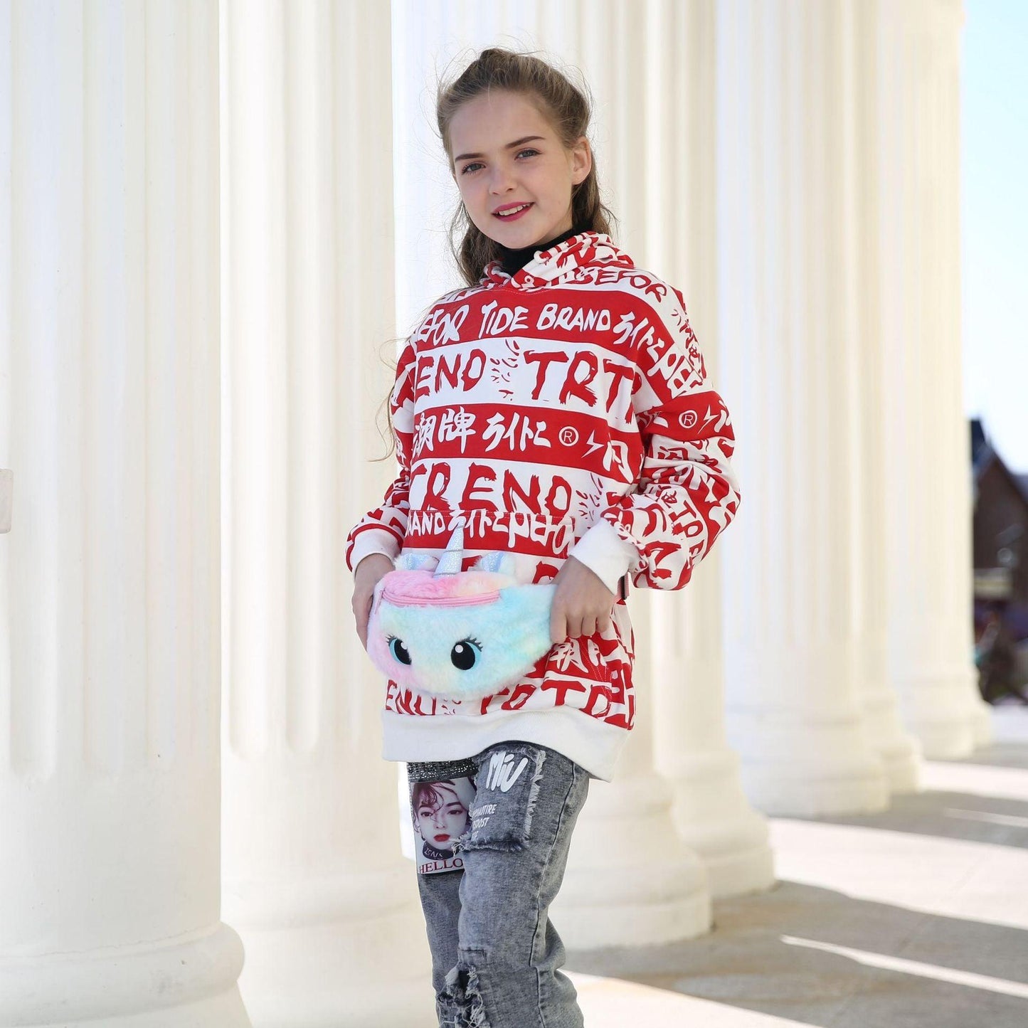 Cute Rainbow Unicorn Shape Fanny Pack - Item - BAI-DAY