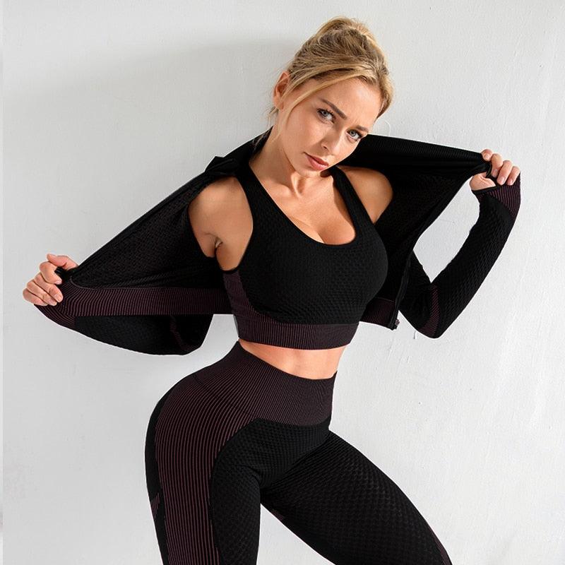 Grey Legging & Top Fitness Set - Item - BAI-DAY