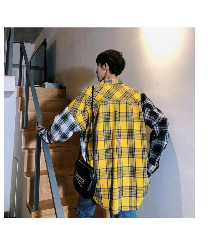 Long Sleeves Kpop Plaid Shirt - Item - BAI-DAY