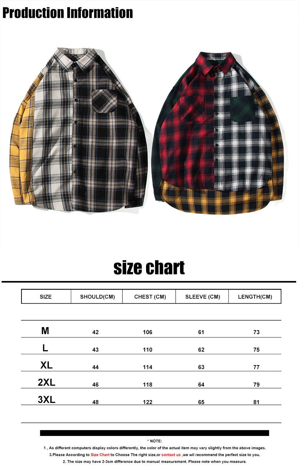 Long Sleeves Kpop Plaid Shirt - Item - BAI-DAY