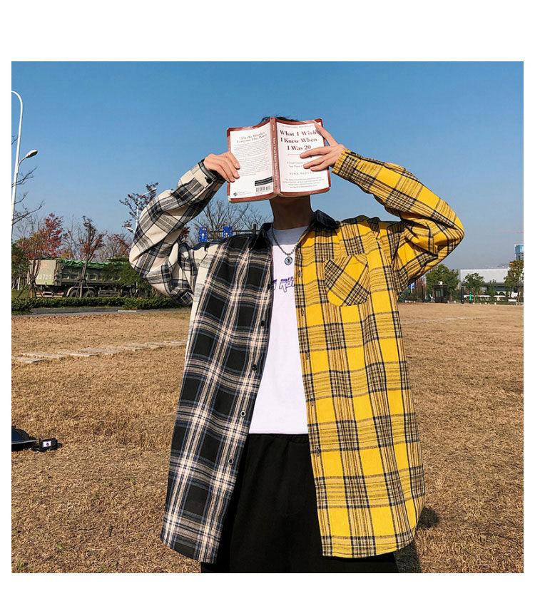 Long Sleeves Kpop Plaid Shirt - Item - BAI-DAY