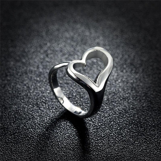 Open Heart Shaped 925 Silver Ring - Item - BAI-DAY