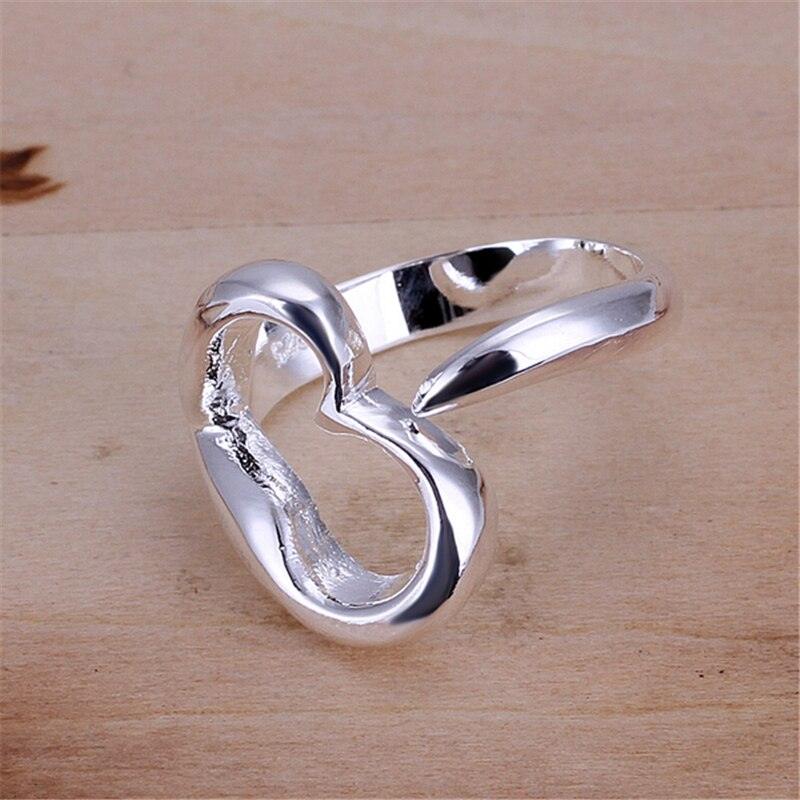 Open Heart Shaped 925 Silver Ring - Item - BAI-DAY