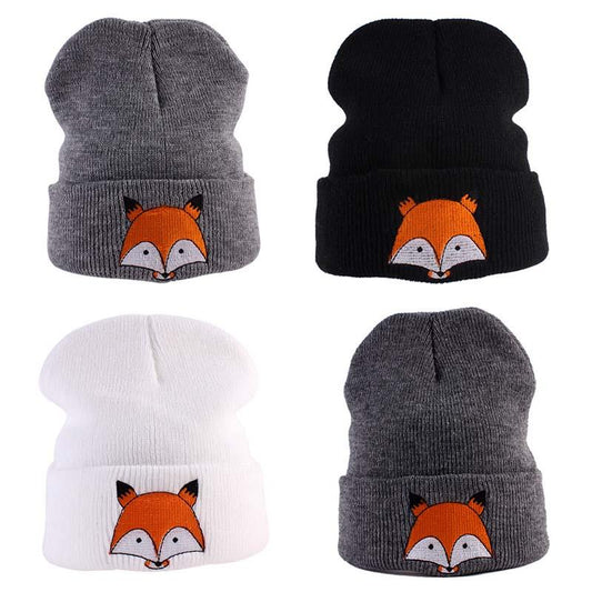 Soft Beanie Cartoon Fox Pattern - Item - BAI-DAY