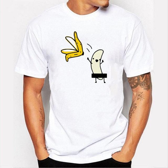 White Printed T-shirt "Naked Banana" - Item - BAI-DAY 