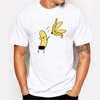 White Printed T-shirt "Naked Banana" - Item - BAI-DAY 